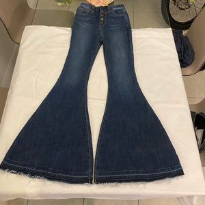 Free people dark wash bell bottoms